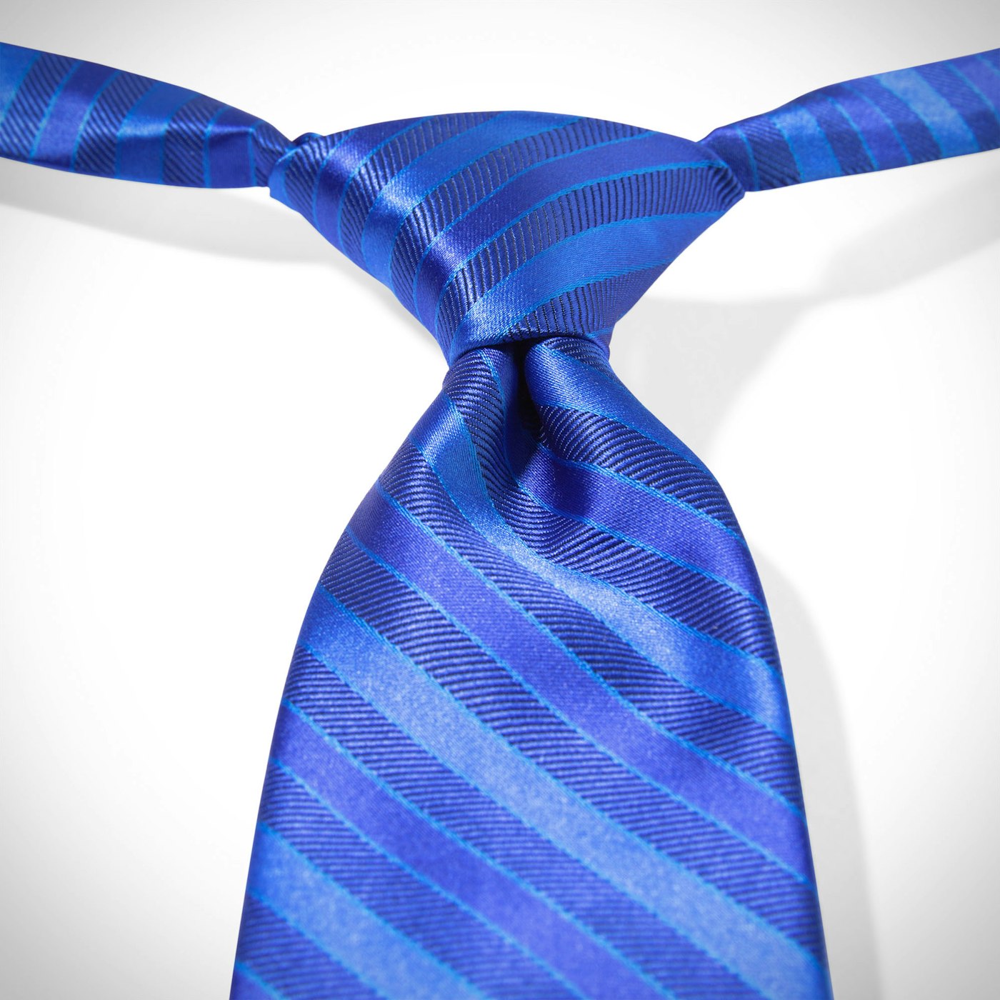 Royal Blue Pre-Tied Striped Tie