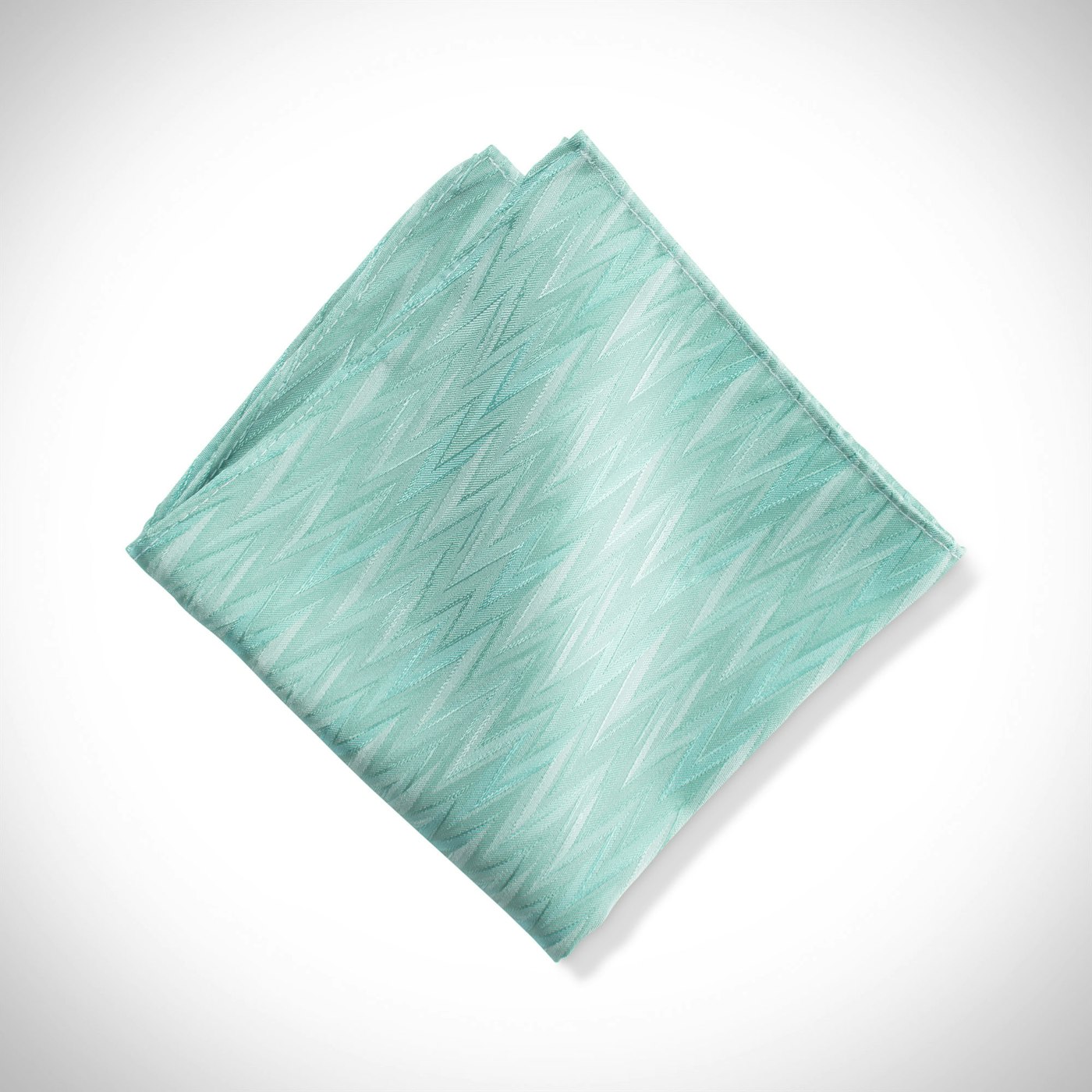 Tiffany Blue Zig Zag Pocket Square