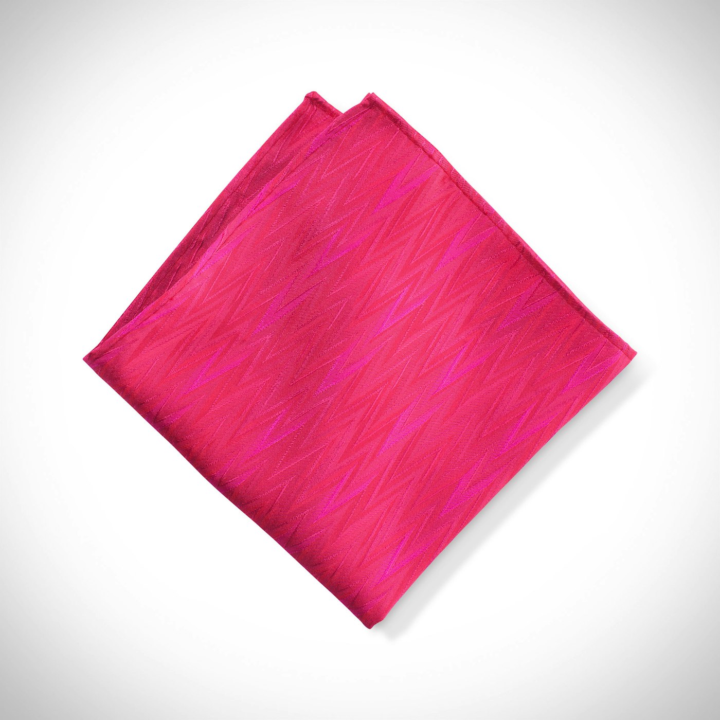 Deep Pink Zig Zag Pocket Square