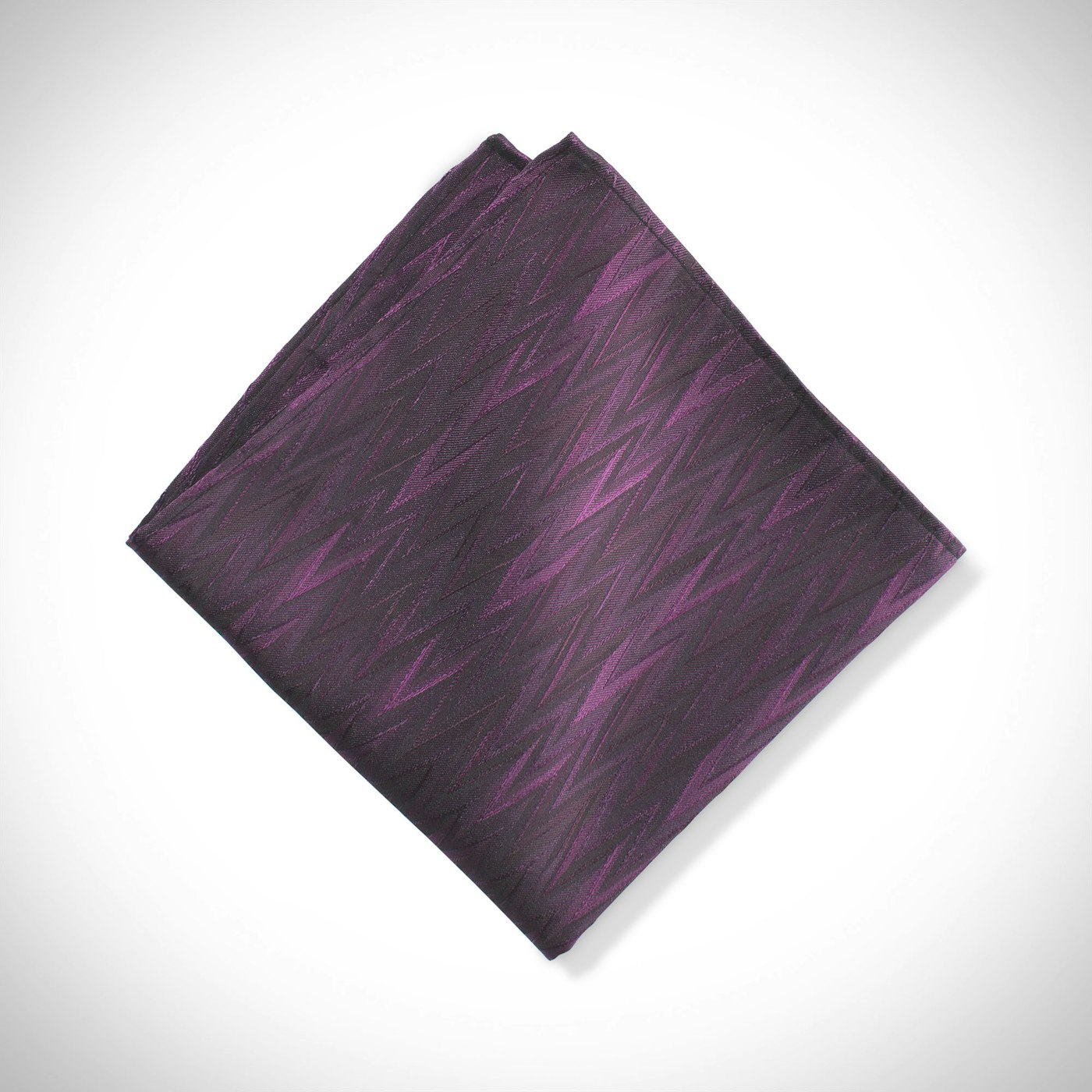 Plum Zig Zag Pocket Square