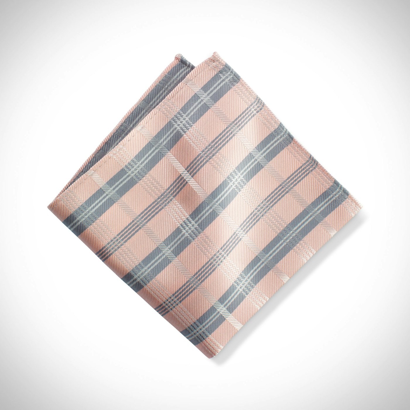 Blush Plaid Pocket Square