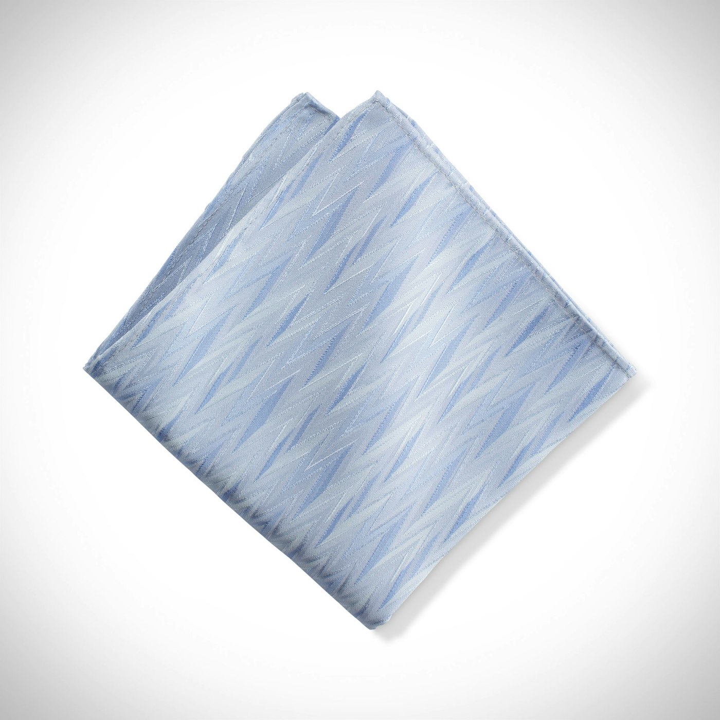 Ice Blue Zig Zag Pocket Square