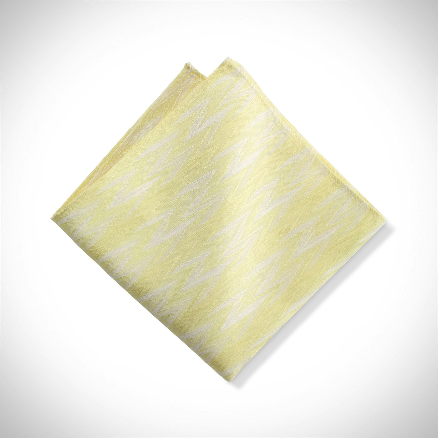 Canary Zig Zag Pocket Square