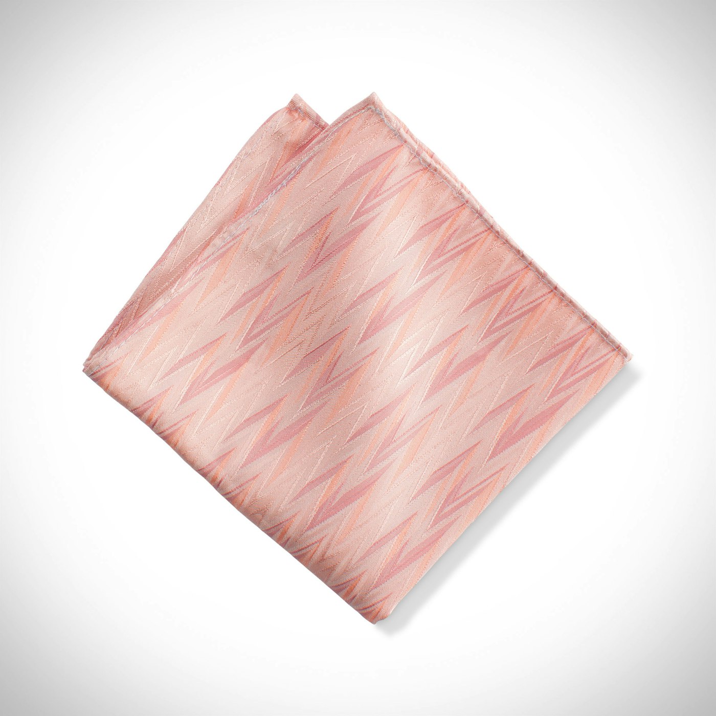 Blush Zig Zag Pocket Square