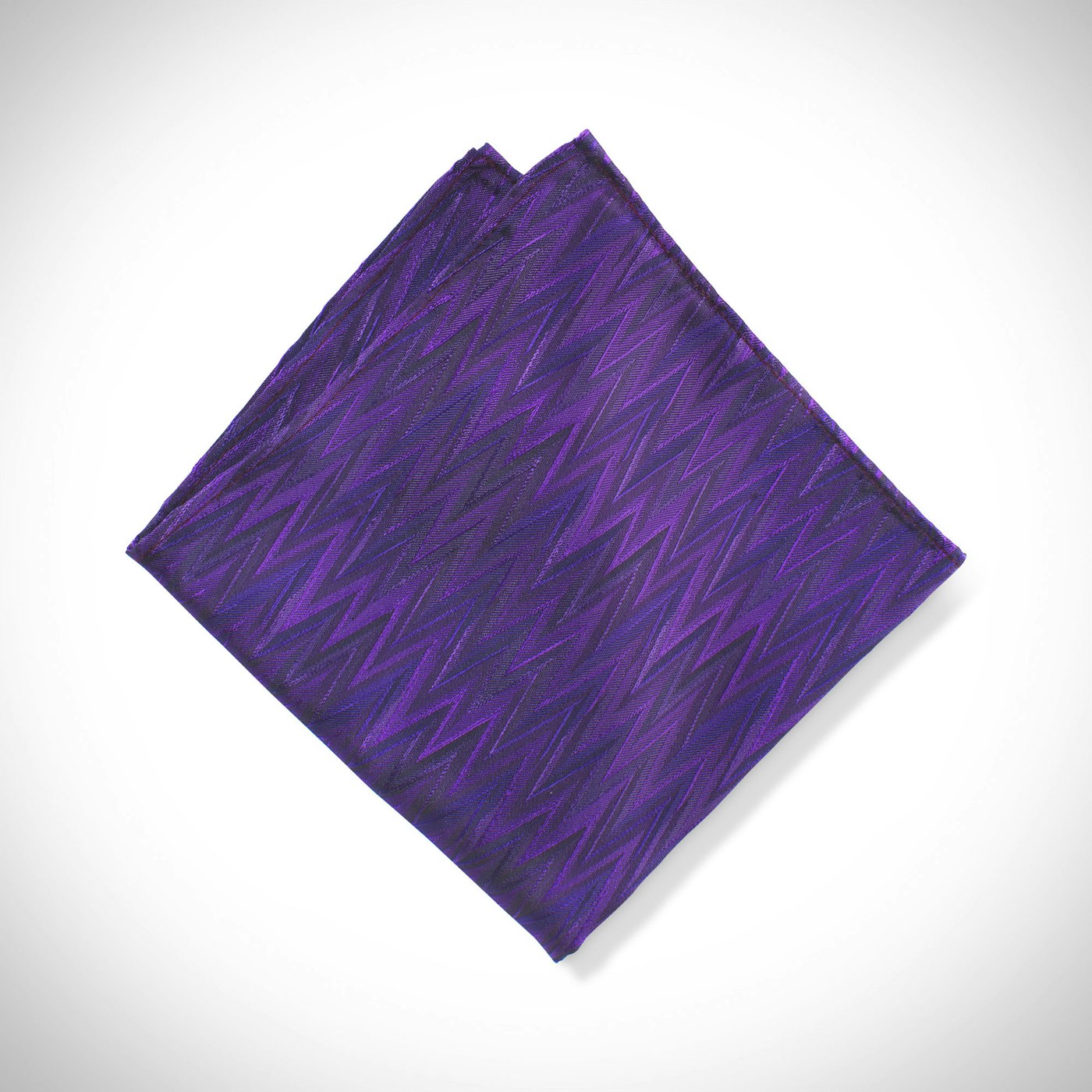 Zig Zag Viola Pocket Square