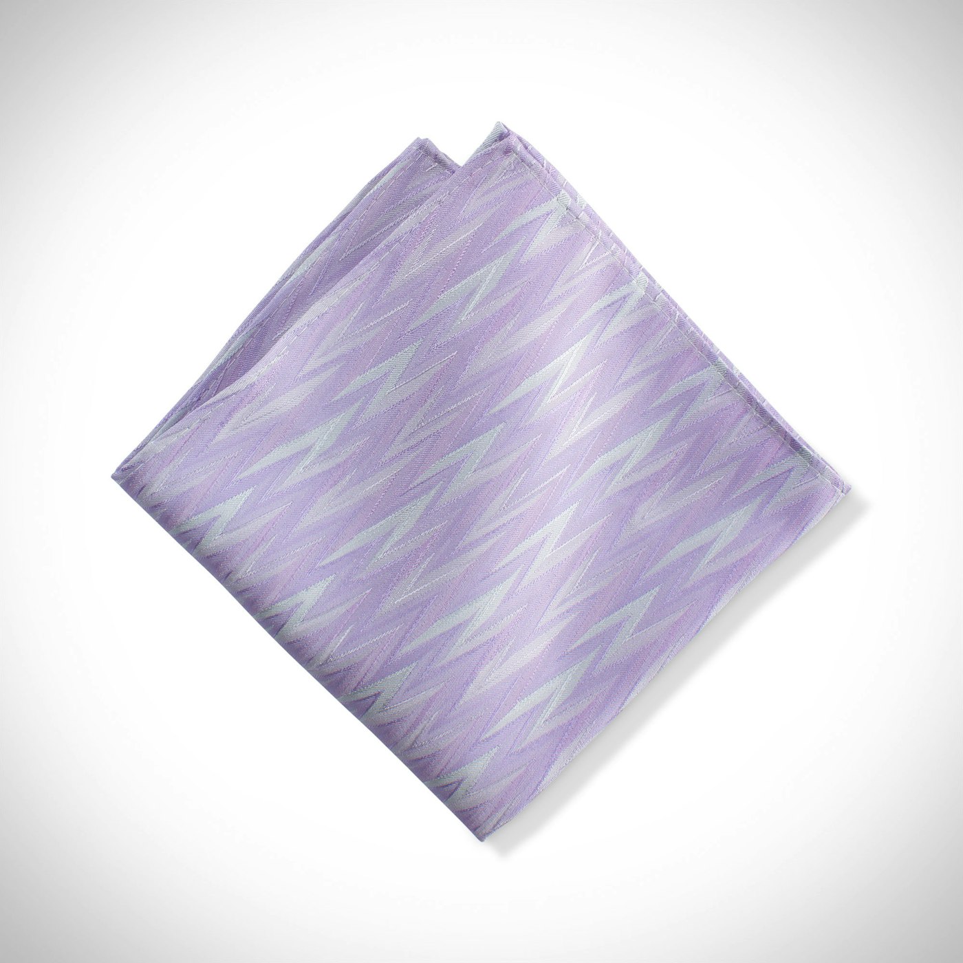 Lilac Zig Zag Pocket Square