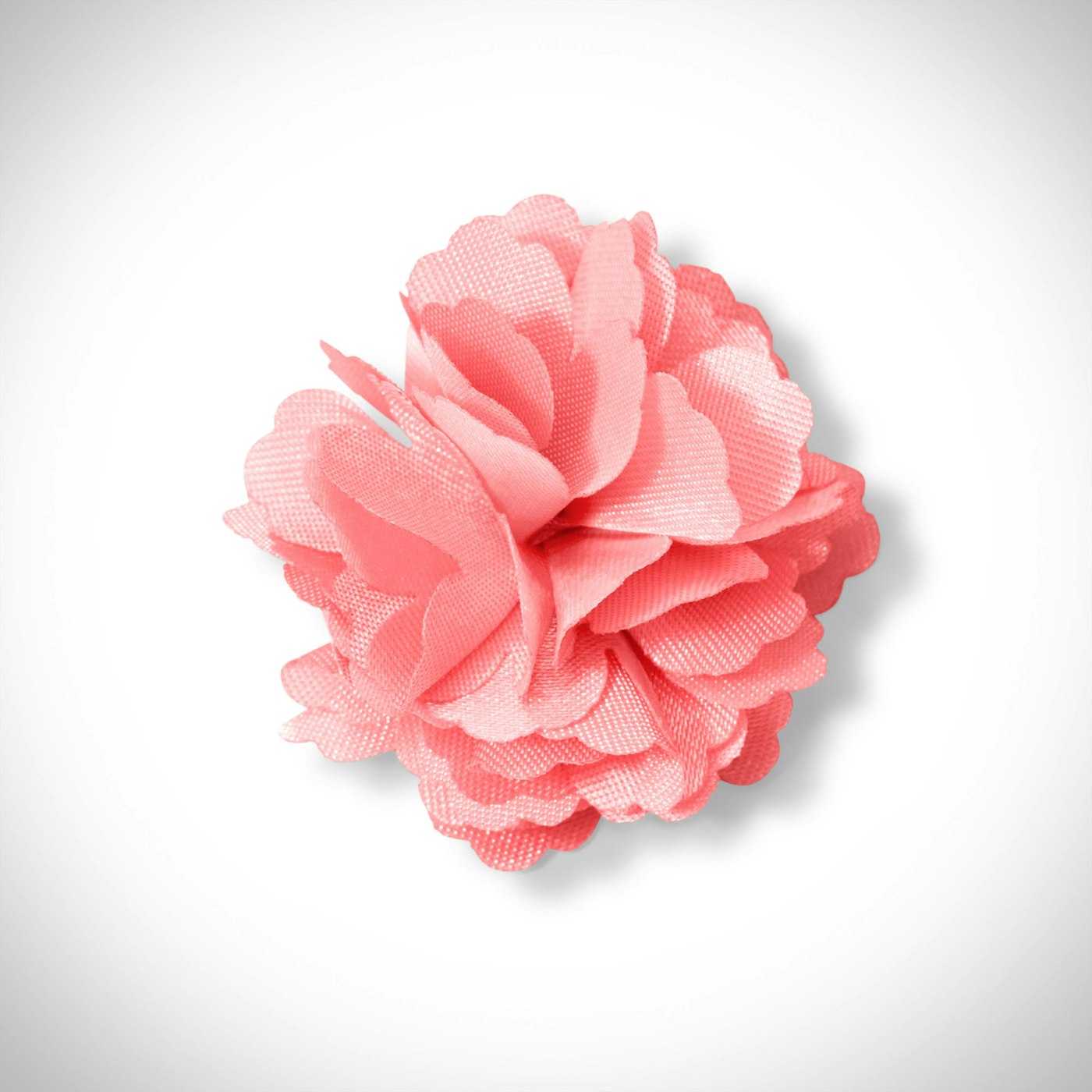 Coral Carnation Lapel Pin