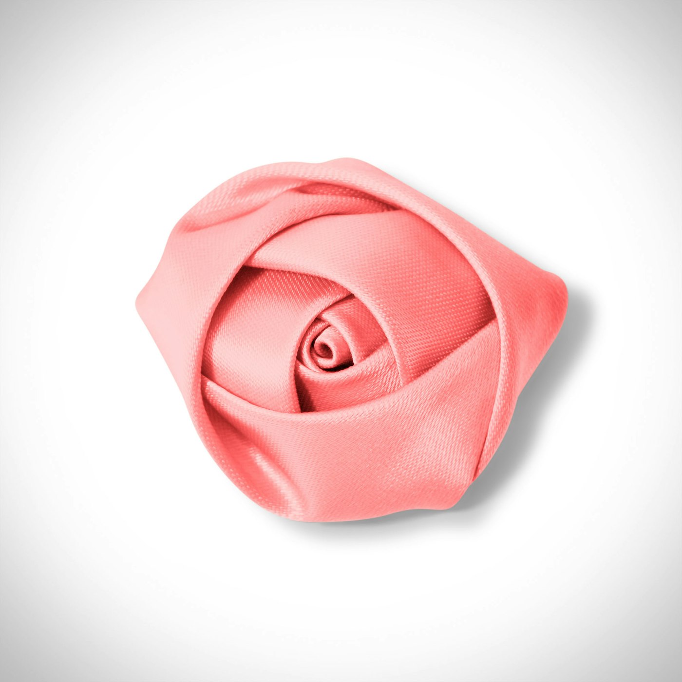 Coral Rose Lapel Pin