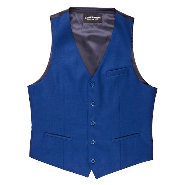 Bright Blue Tailored Suit Vest