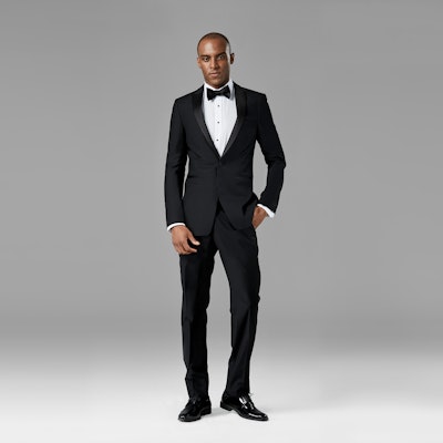 Black Peak Lapel Tuxedo | Black Lapel Suit Rental | Generation Tux