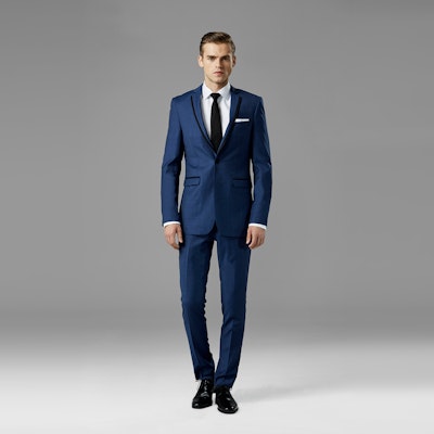 Mystic Blue Notch Lapel Tuxedo | Suit Rental Online