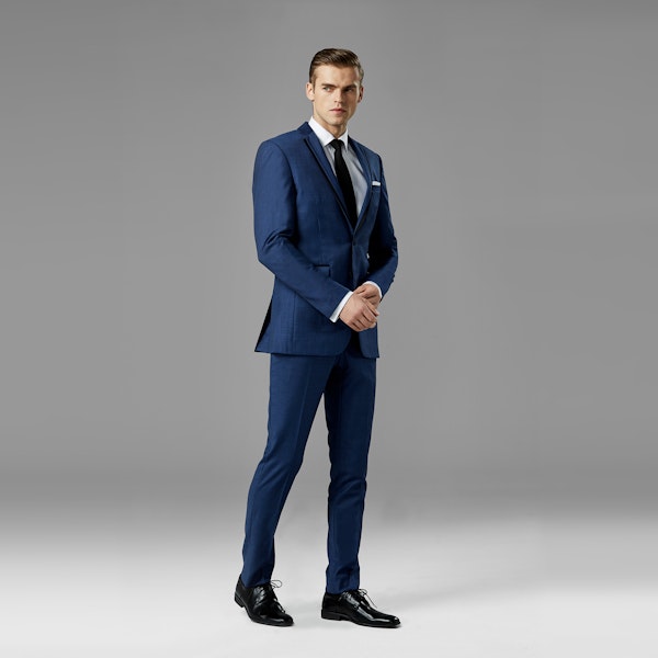 Mystic Blue Edge Lapel Tuxedo
