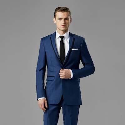 Mystic Blue Notch Lapel Tuxedo | Suit Rental Online