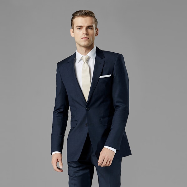 Navy Blue Notch Lapel Suit