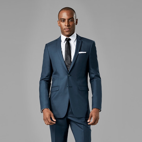 Slate Blue Notch Lapel Suit