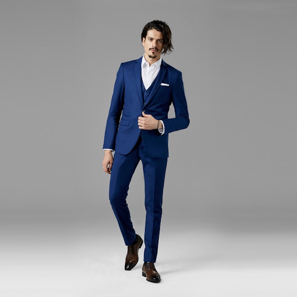 Bright Blue Notch Lapel Suit