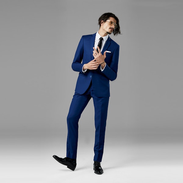 Bright Blue Notch Lapel Suit