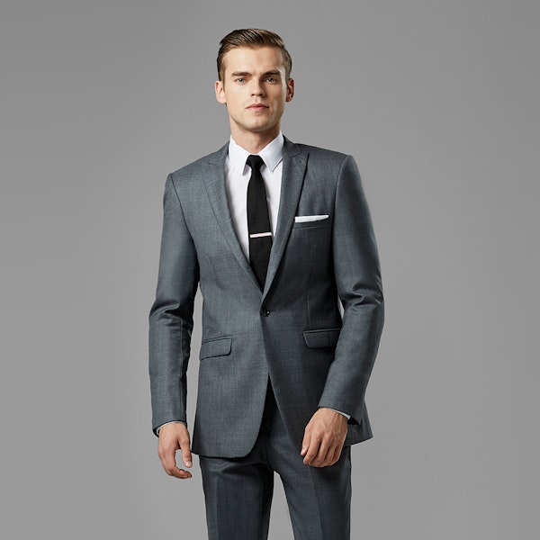 Iron Gray Peak Lapel Suit