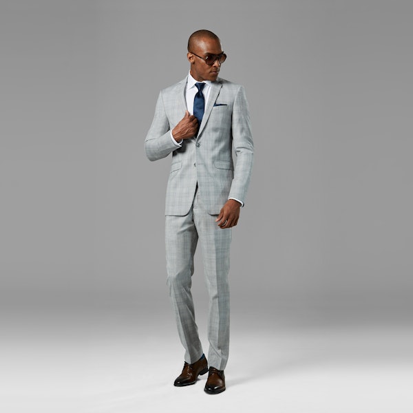 Light Gray Plaid Suit | Gray Suit Rental | Generation Tux