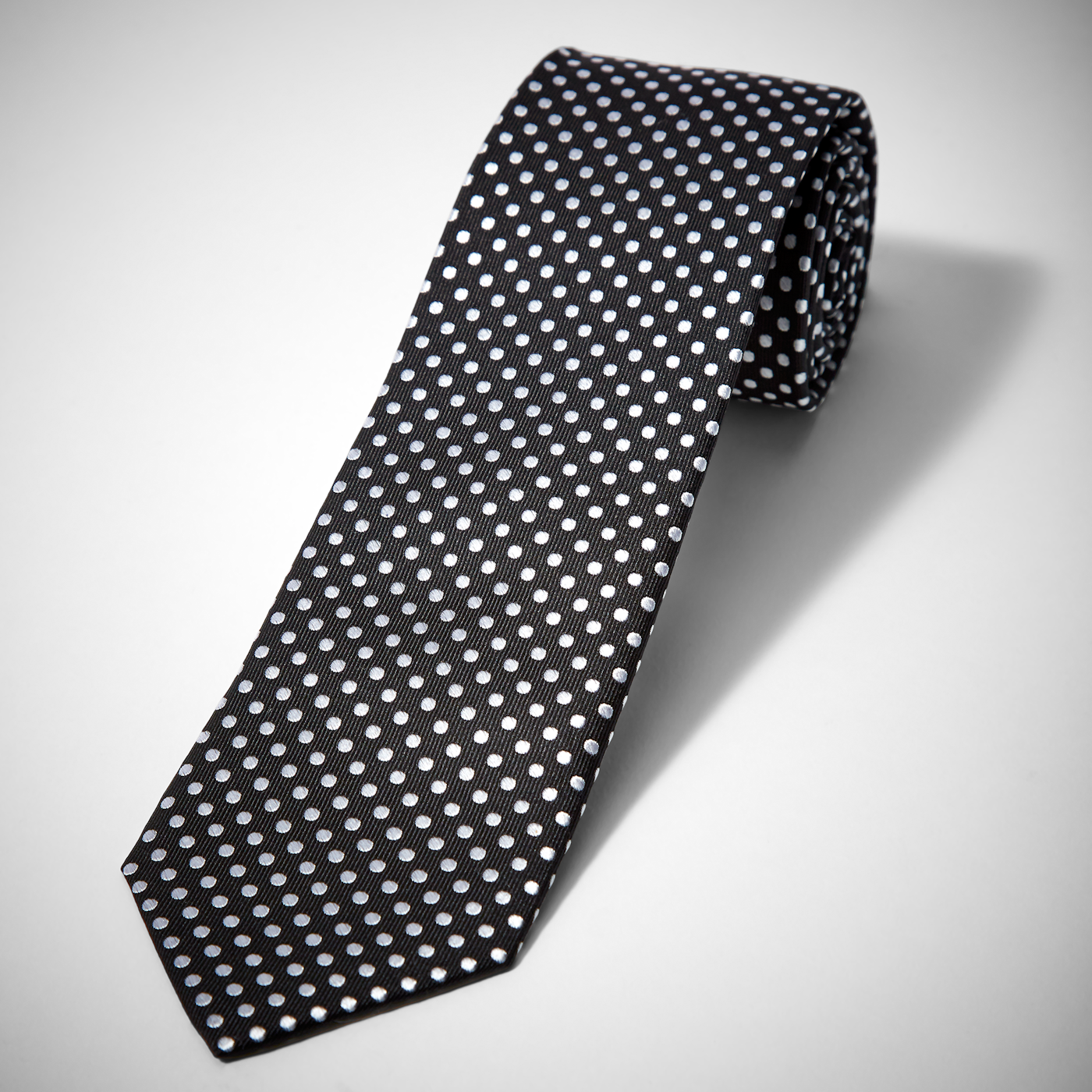 Black Polka Dot Tie