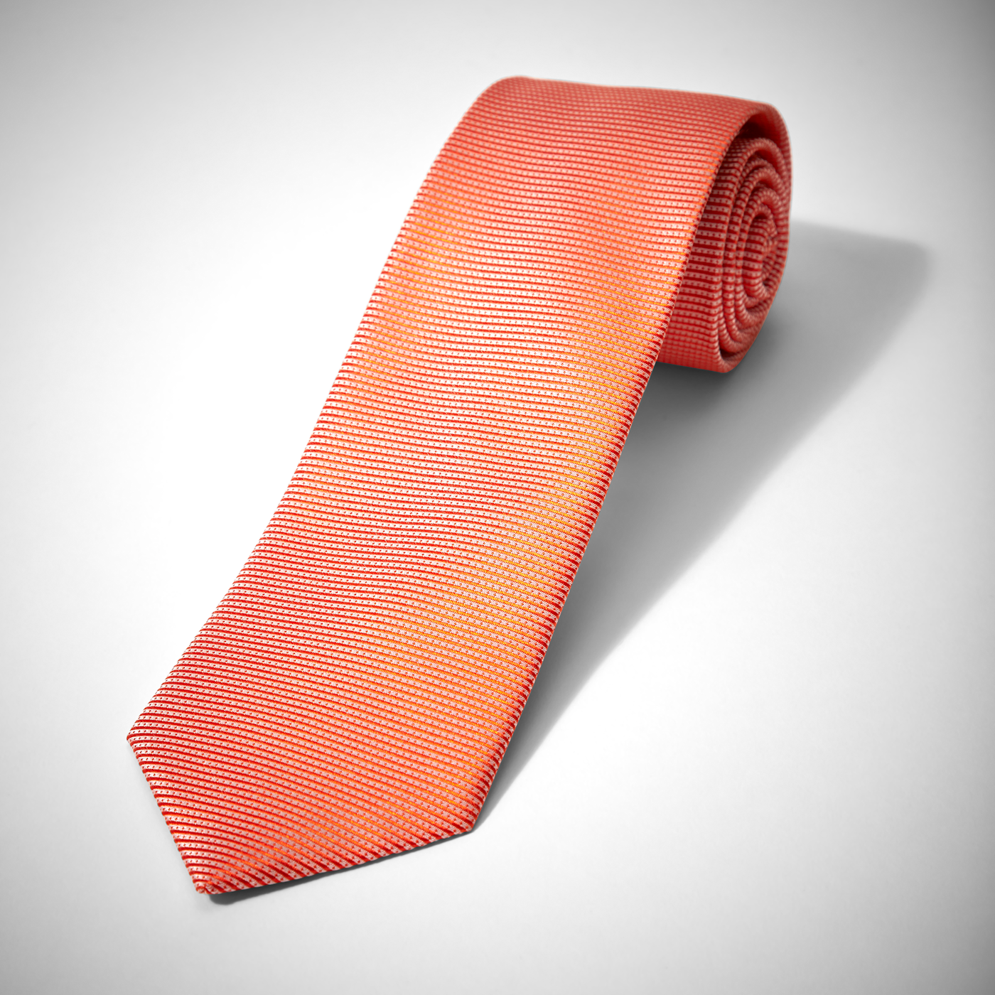 Iridescent Orange Dobby Tie
