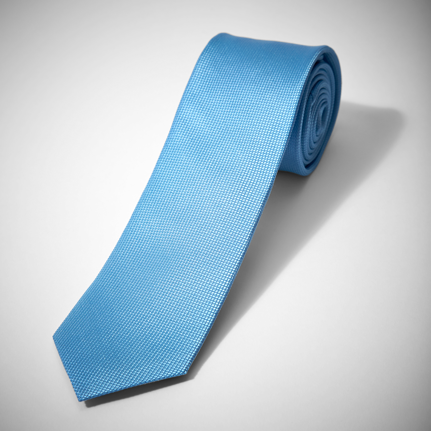 Blue Textured Micro Square Tie