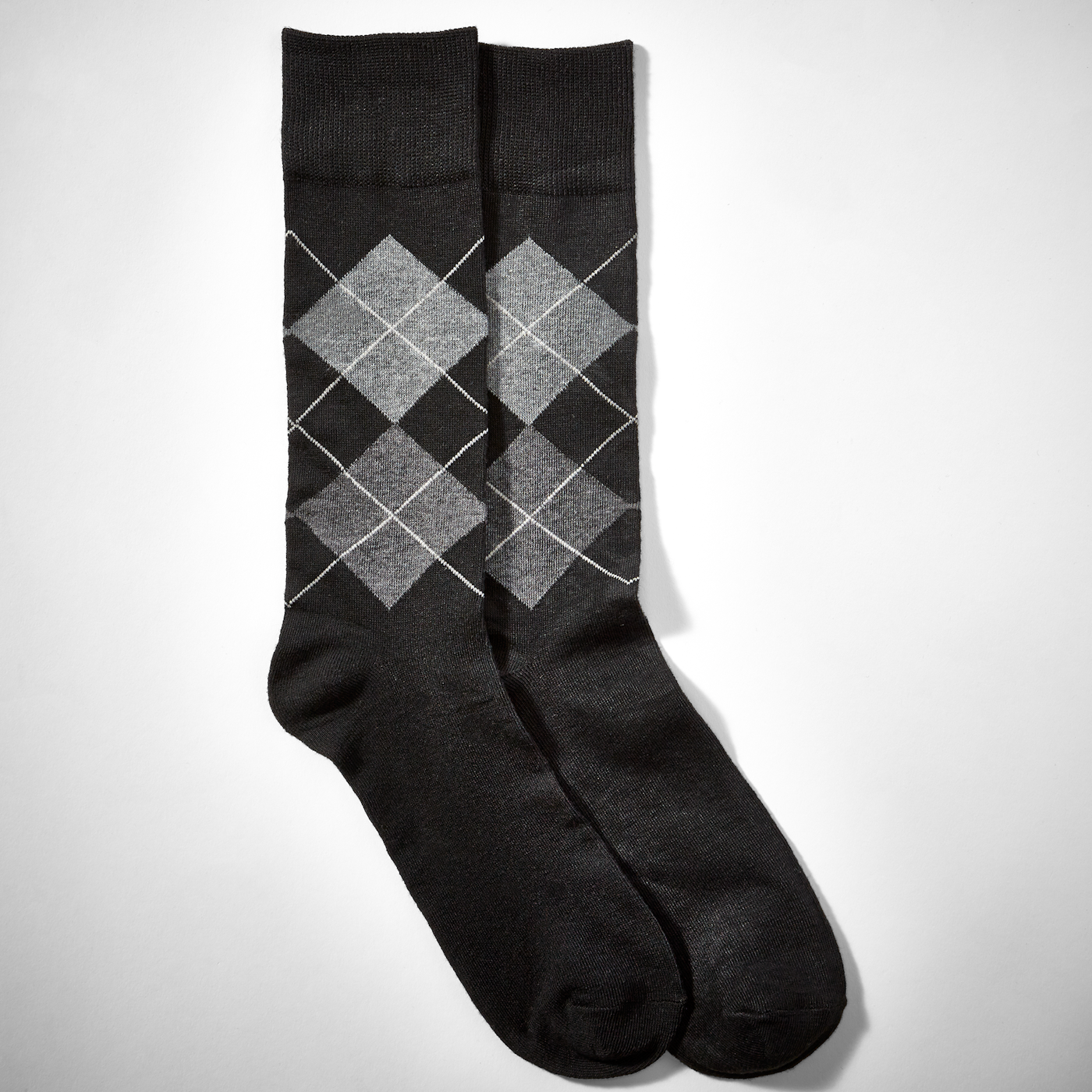 Gray Half Print Argyle Socks