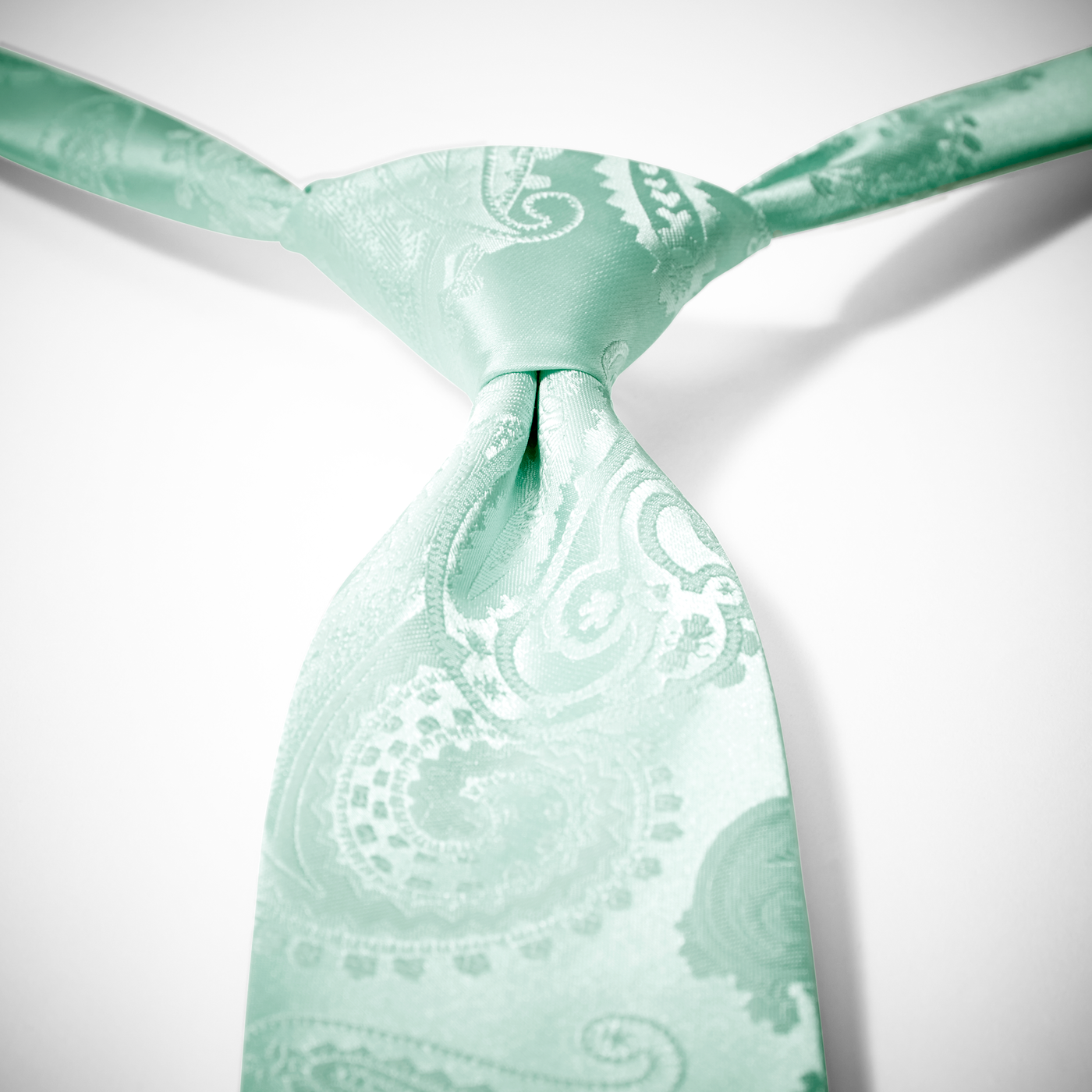 Mint Paisley Pre-Tied Tie
