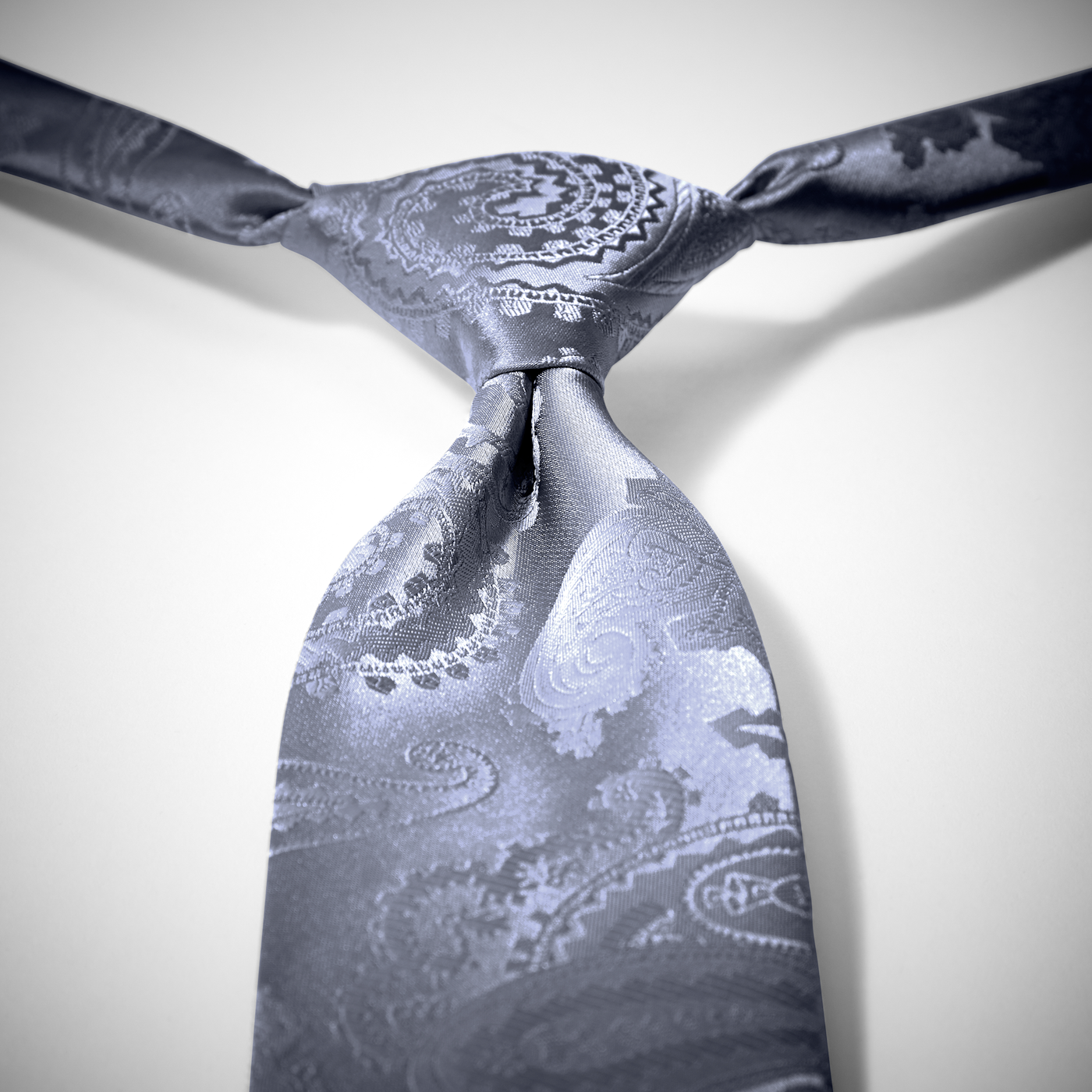 Charcoal Paisley Pre-Tied Tie
