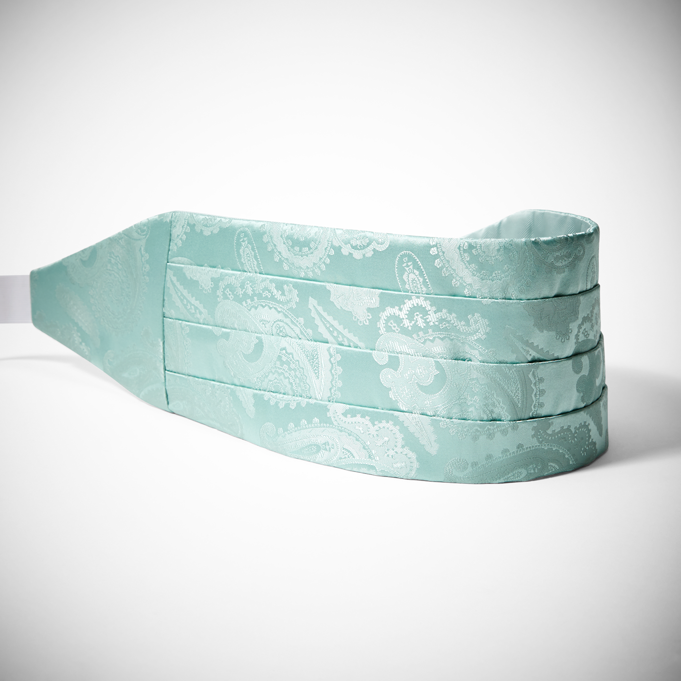 Mint Paisley Cummerbund
