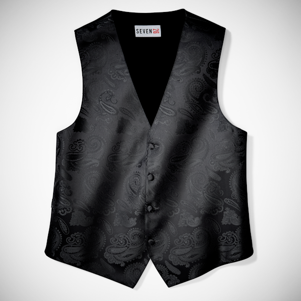 Black Paisley Vest