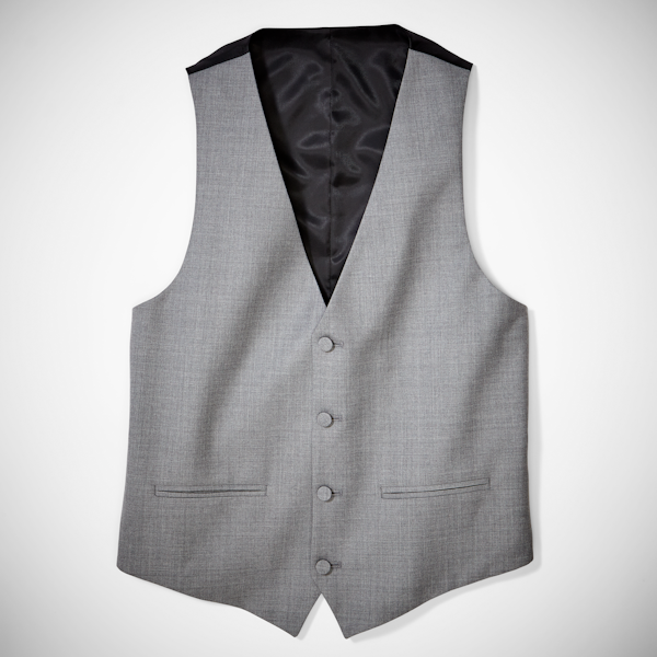 Light Gray Tailored Tux Vest