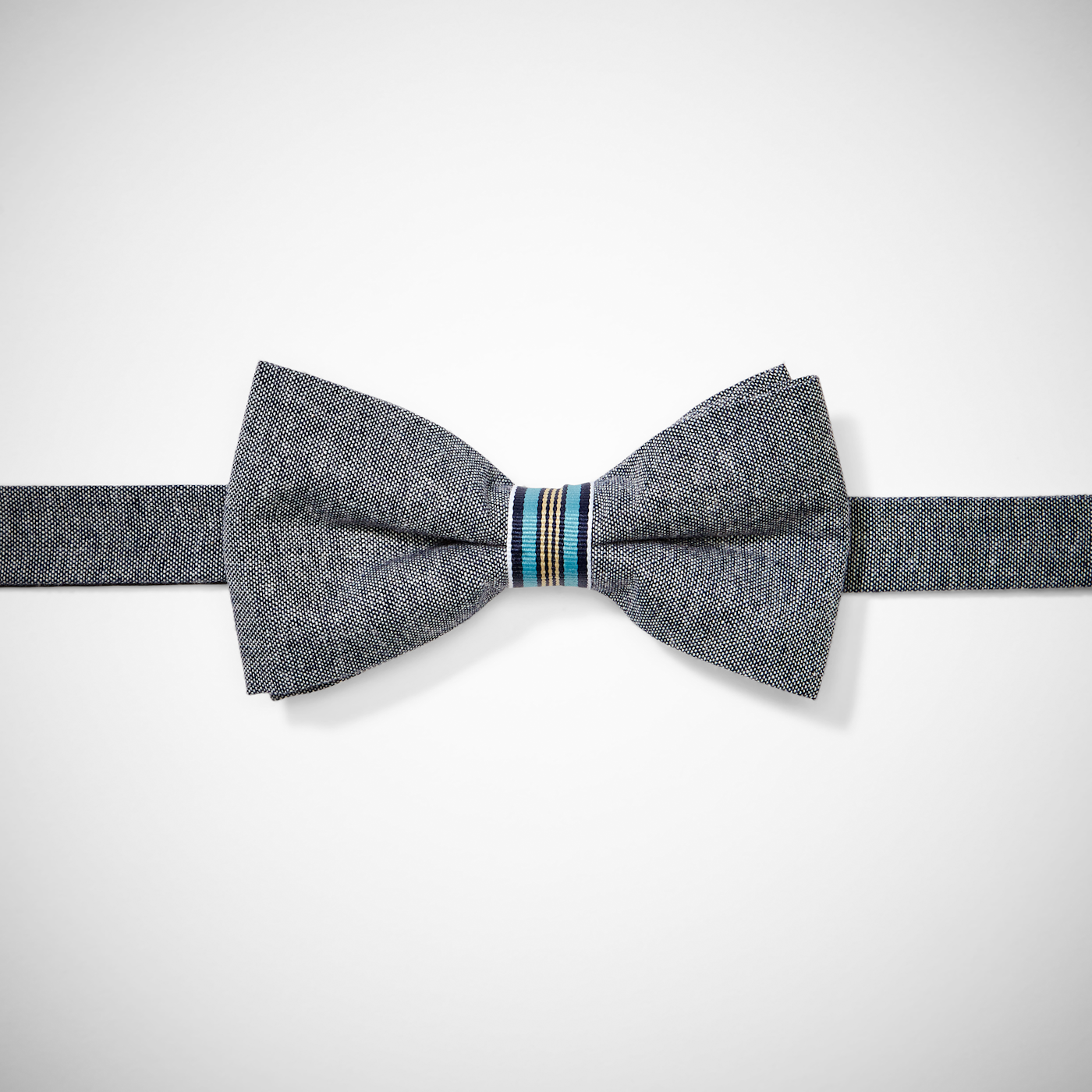 Gray Chambray Bow Tie