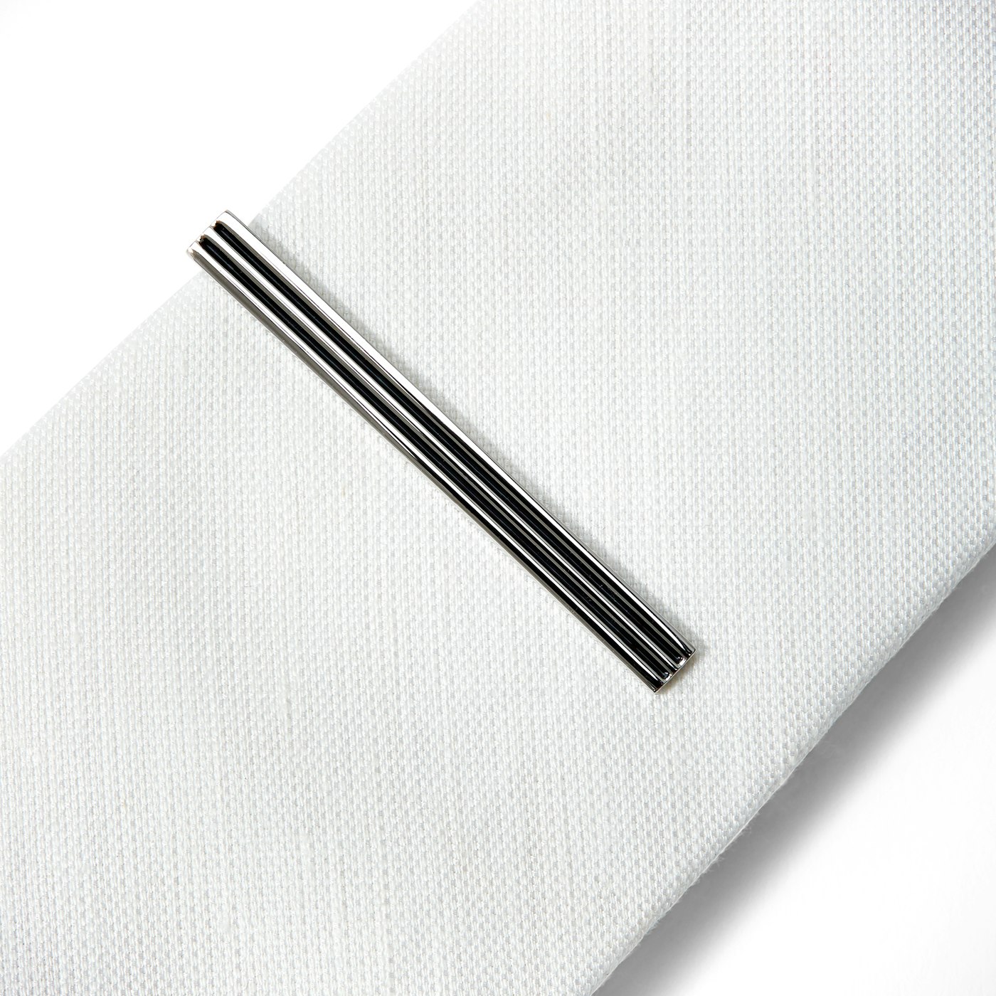 Black Dual Stripe Tie Bar