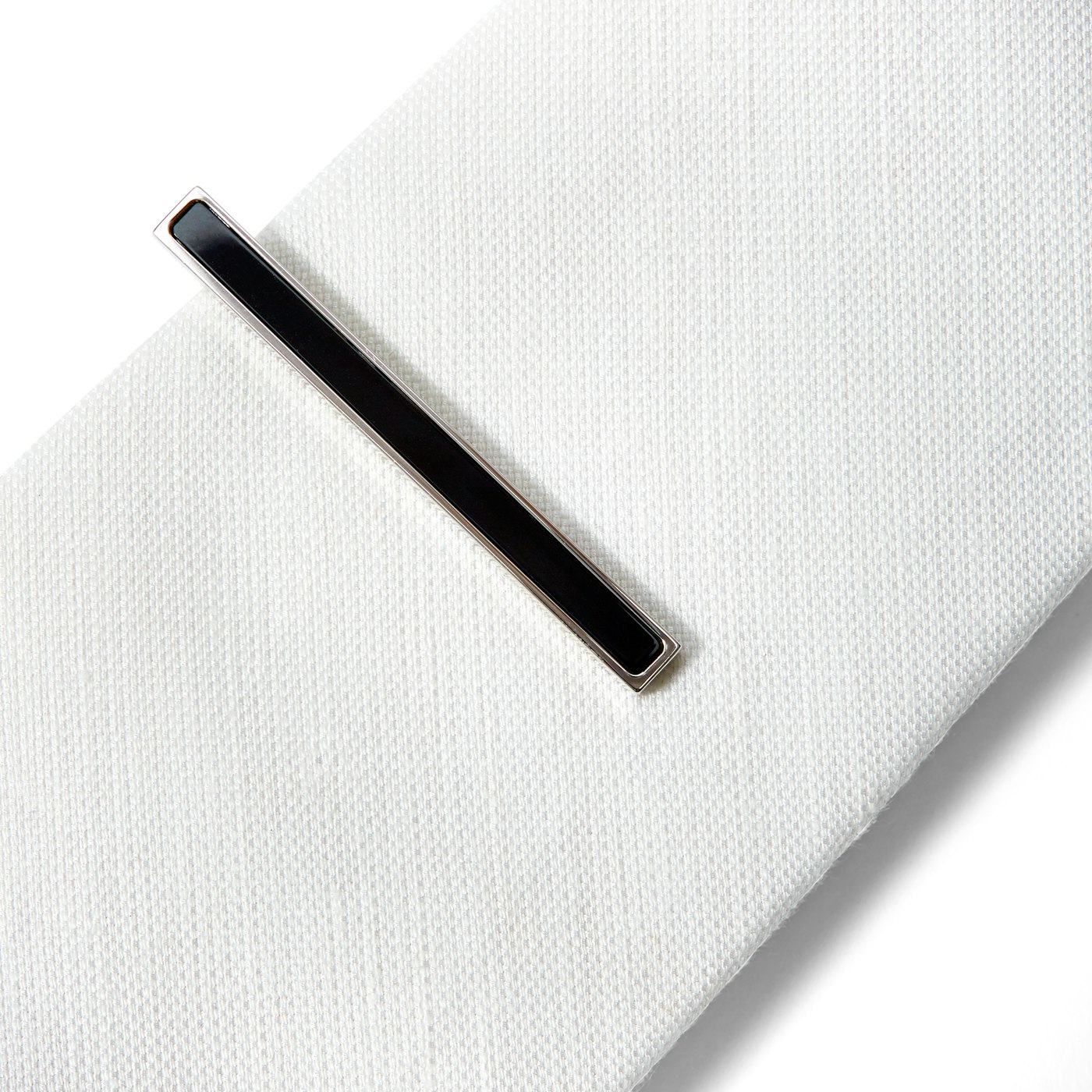 Silver and Black Tie Bar