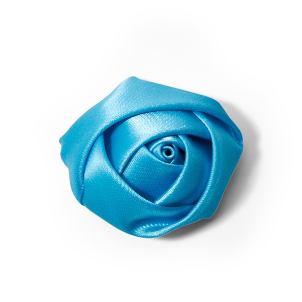 Aqua Rose Lapel Pin