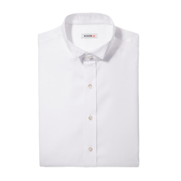 White Wingtip Collar Shirt