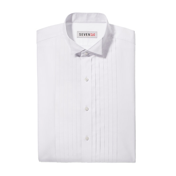 Wing Tip Pleated Shirt | Slim Fit