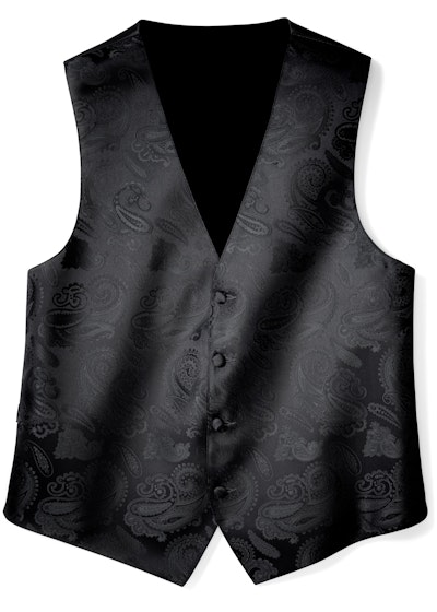 Black Paisley Vest