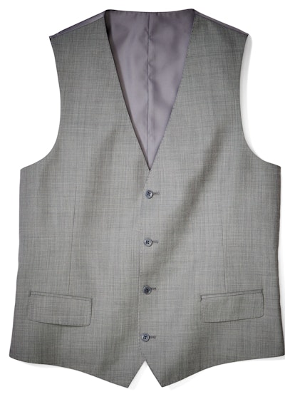 Gray Sharkskin Suit Vest