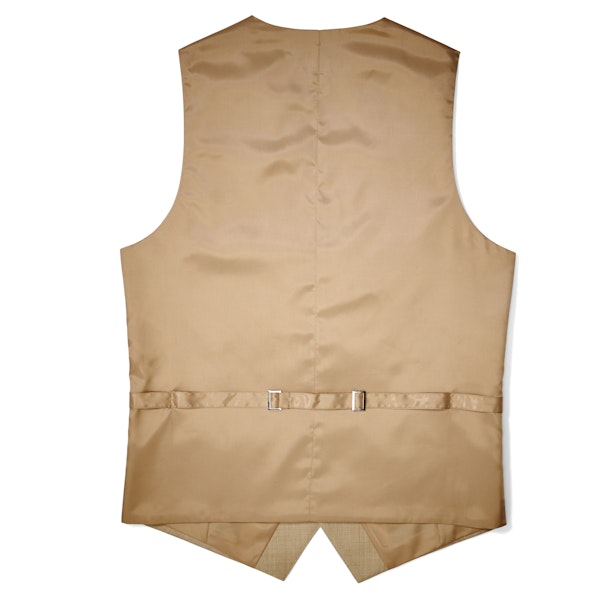 Tan Sharkskin Tailored Suit Vest