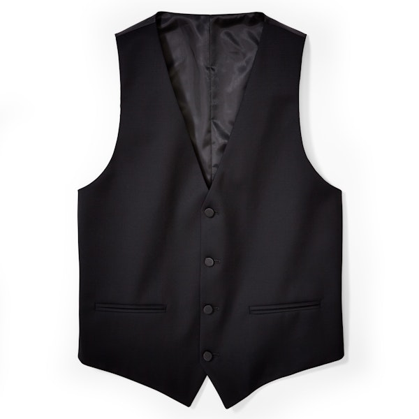 Slim Black Tailored Tux Vest