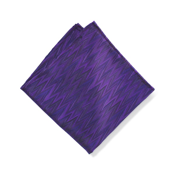 Zig Zag Viola Pocket Square