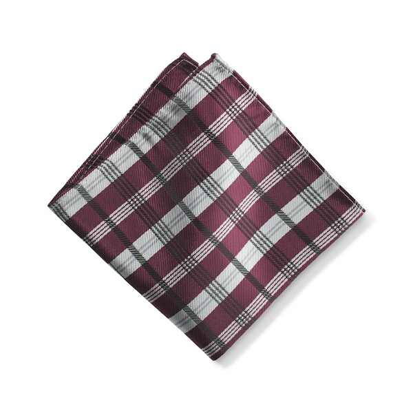 Sangria Plaid Pocket Square