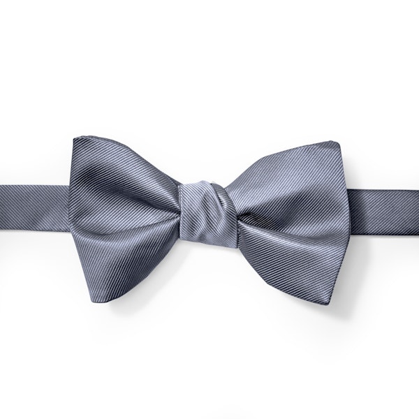 Pewter Pre-Tied Bow Tie