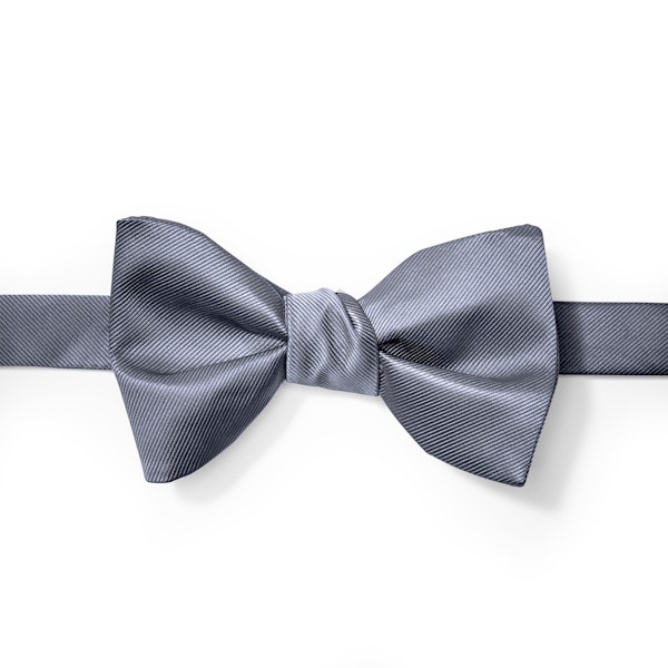 Pewter Pre-Tied Bow Tie
