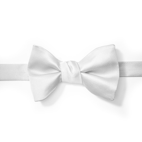 White Pre-Tied Bow Tie