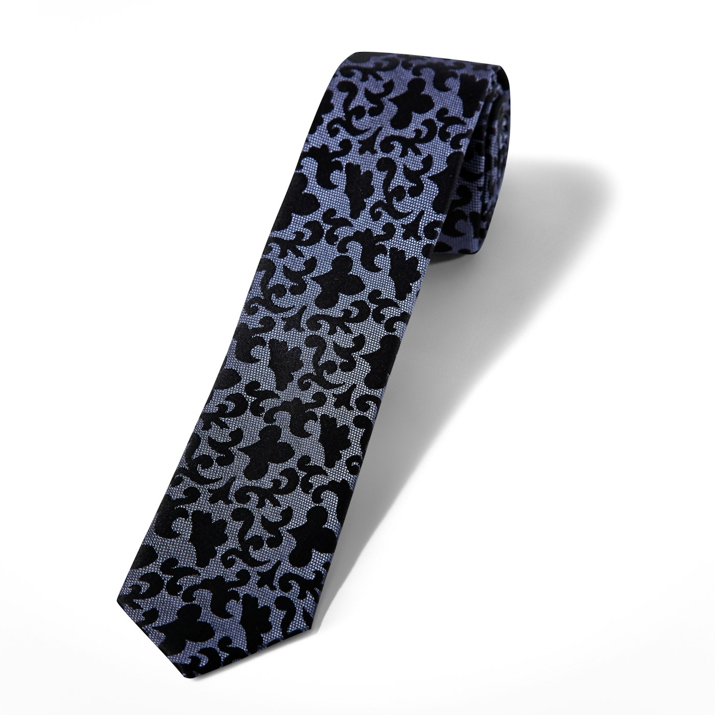 Purple Vintage Brocade Skinny Tie