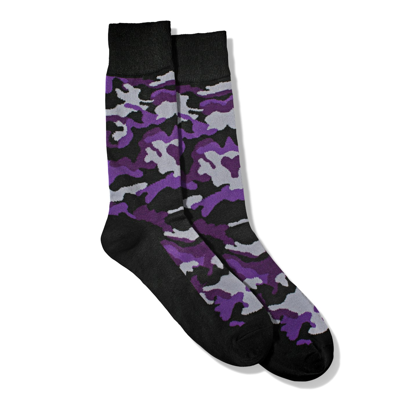 Royal Purple Camo Print Socks