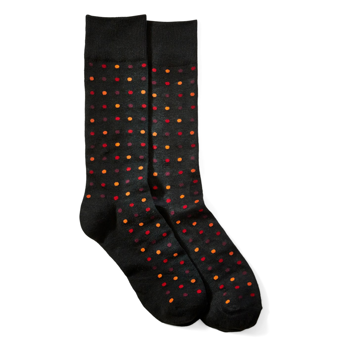 Orange Multi Shade Pin Dot Socks